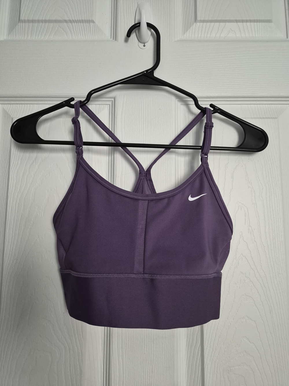 Nike Purple Strappy Longline Sports Bra